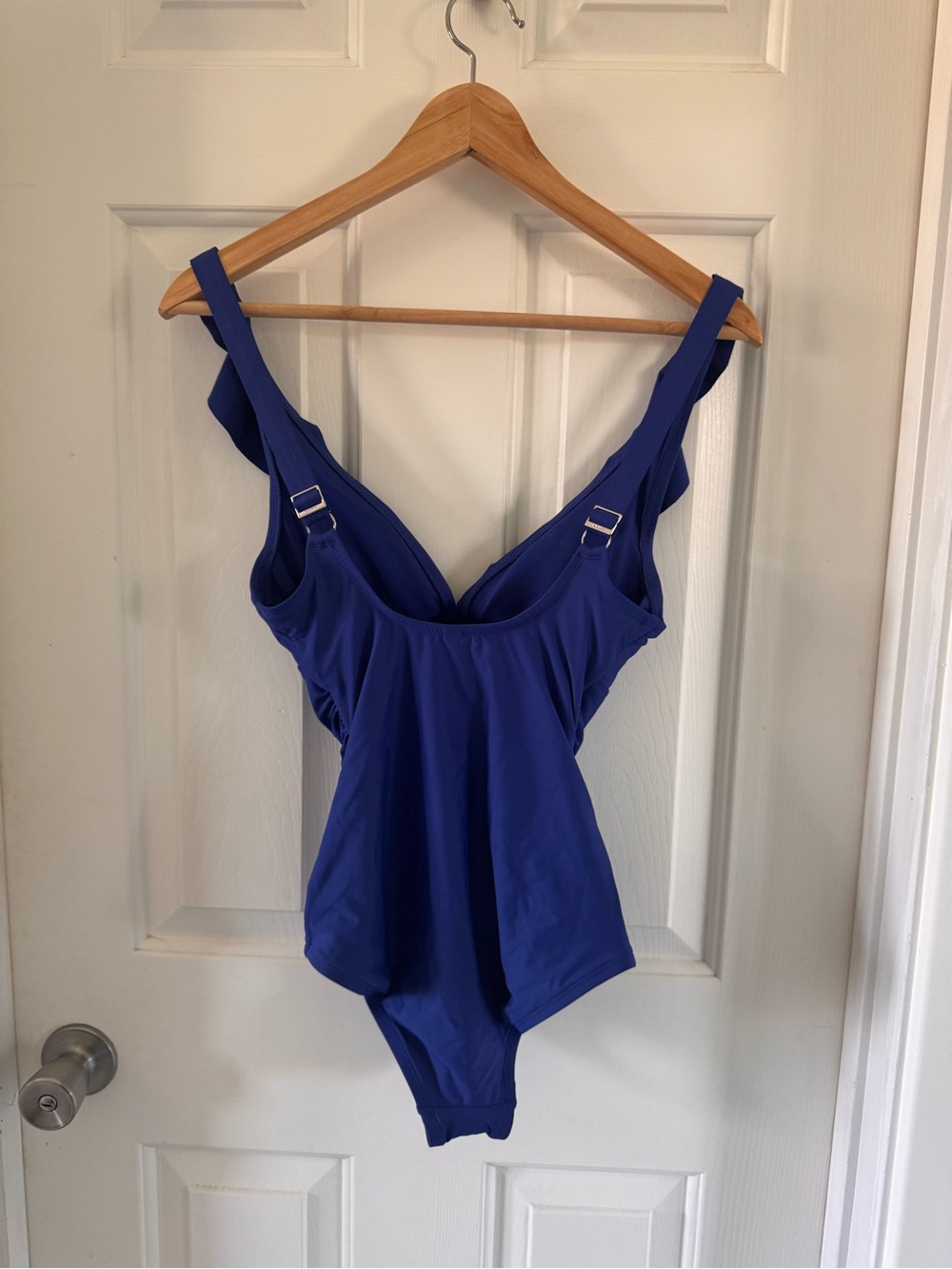 Women’s DKNY Ruffled One-Piece Swimsuit in Royal Blue XS NWOT - Picture 3 of 8